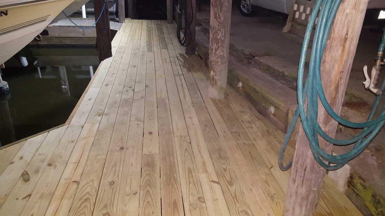 Deep South Marine Restoration project 29 — dock piling repair and restoration